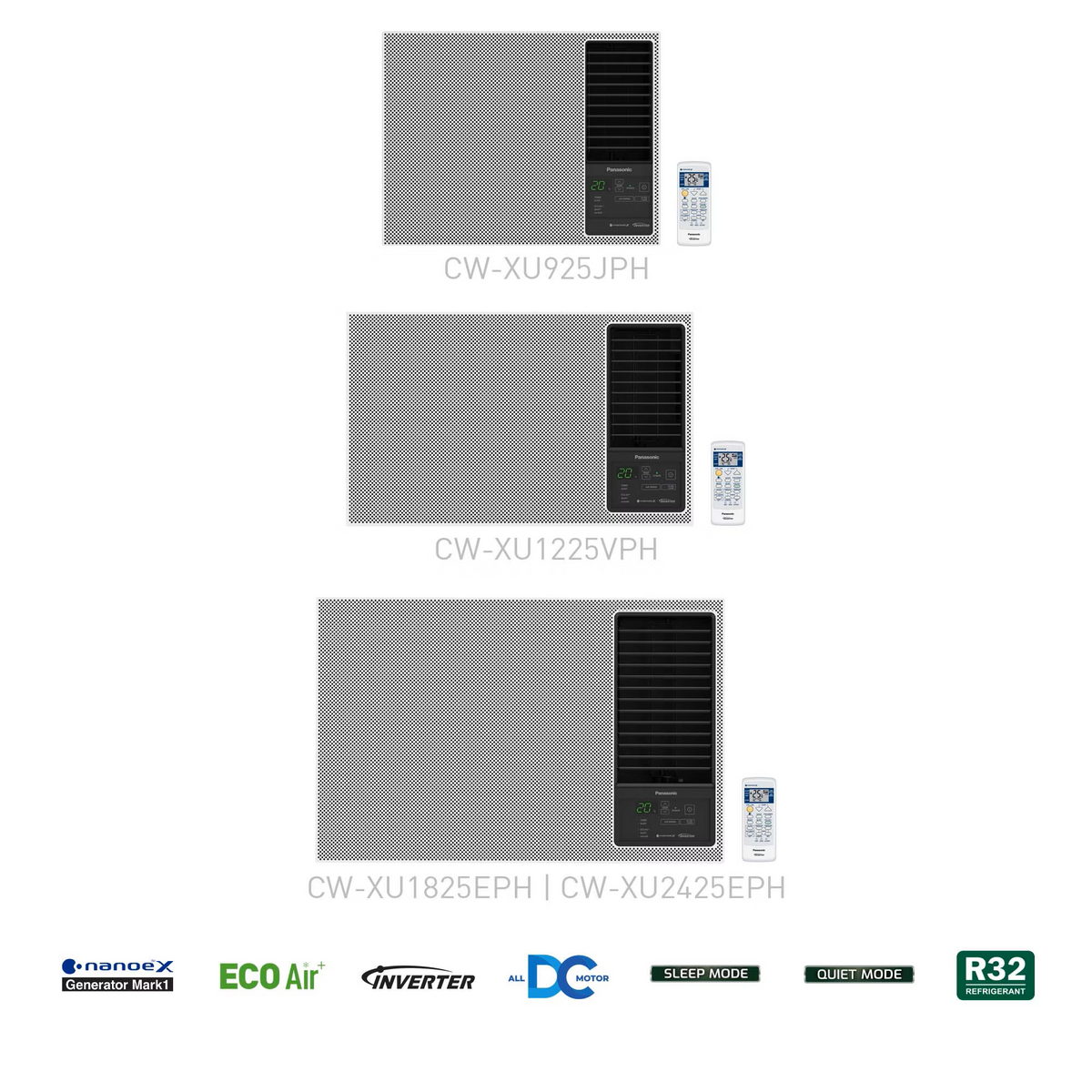 Panasonic CW-XU1825EPH 2.0 HP Full DC Window Type Inverter Air Conditioner with nanoe™ X Technology